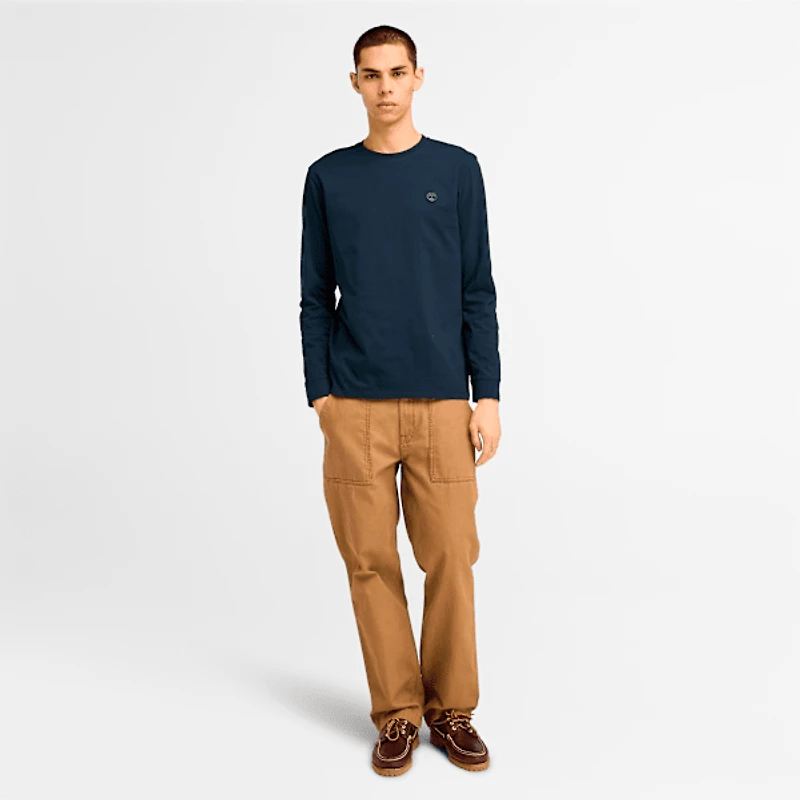 Men's Oyster River Chest Logo Long-Sleeve T-Shirt