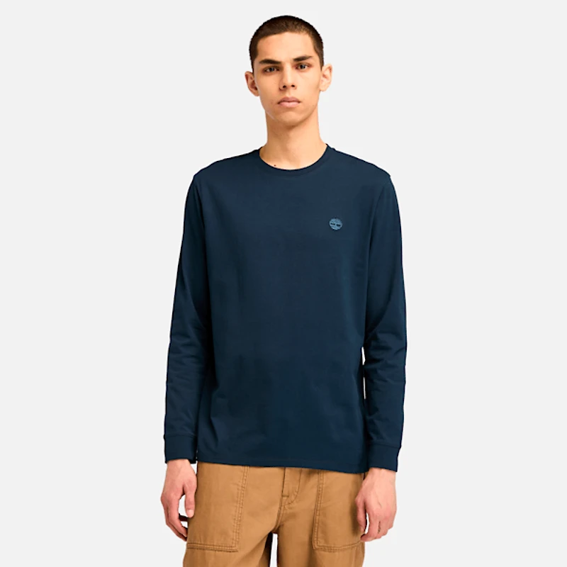 Men's Oyster River Chest Logo Long-Sleeve T-Shirt