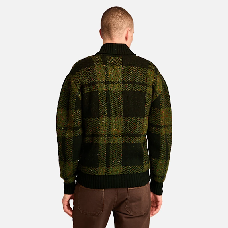 Men's Plaid Full Zip Cardigan