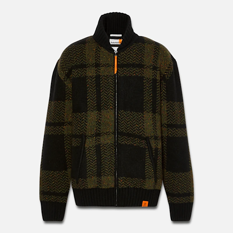 Men's Plaid Full Zip Cardigan