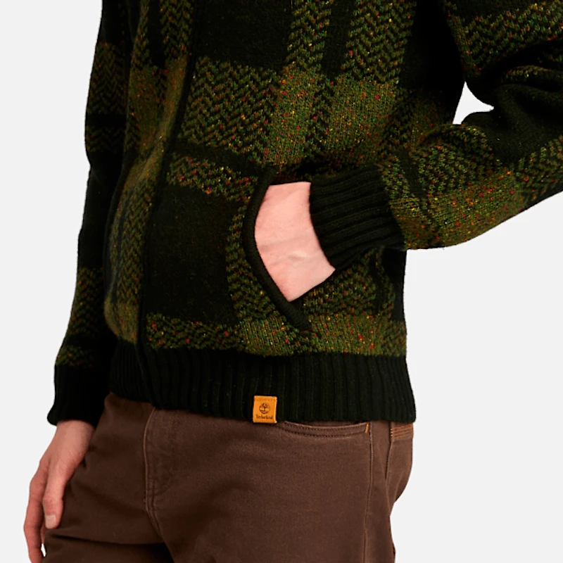 Men's Plaid Full Zip Cardigan