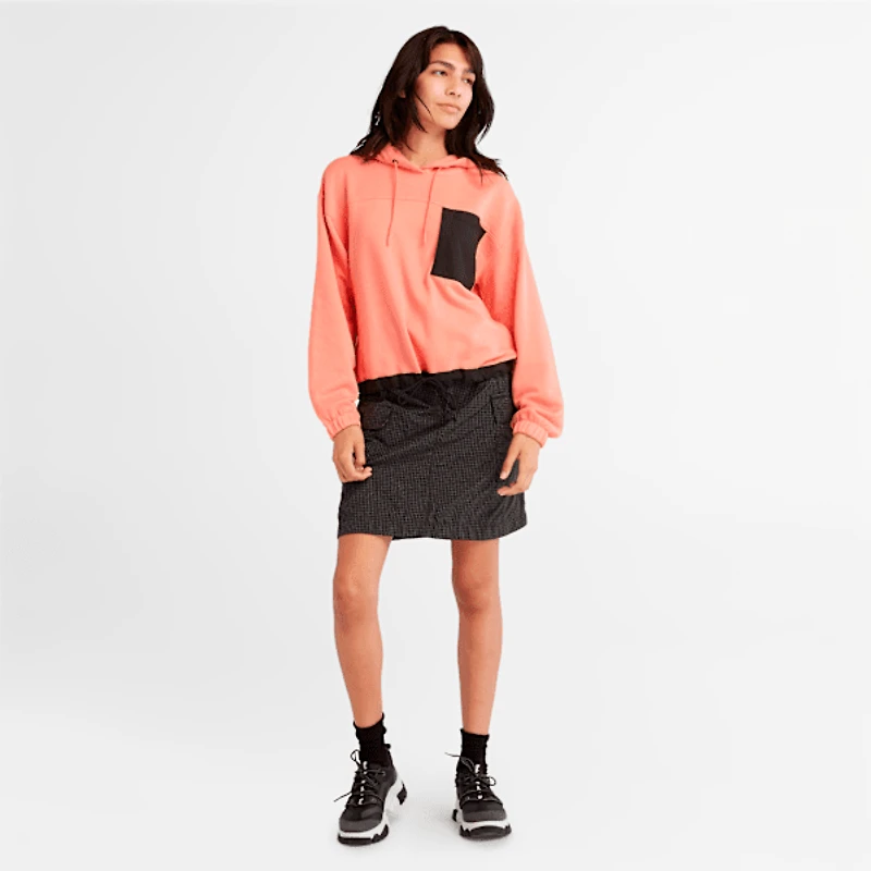Women's Mixed-Media Hoodie