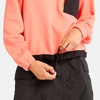 Women's Mixed-Media Hoodie
