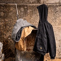 Men's Timberland PRO® Gritman Fleece-Lined Hooded Canvas Jacket
