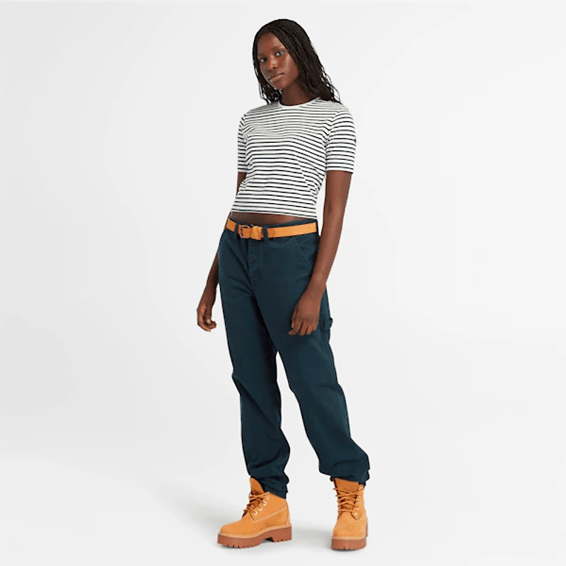 Women's Striped Short-Sleeve Baby T-Shirt