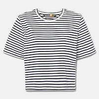 Women's Striped Short-Sleeve Baby T-Shirt