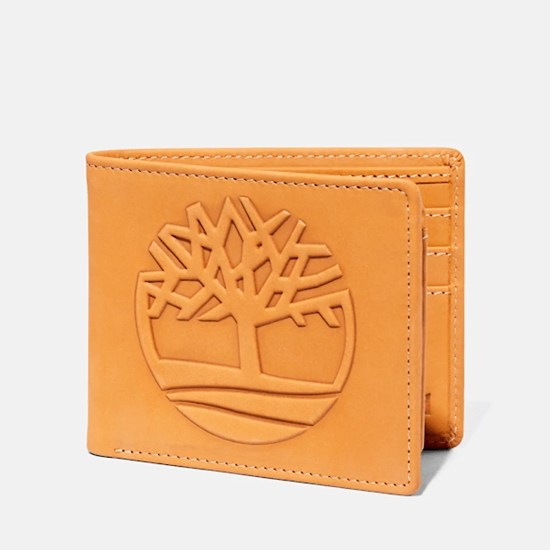 Men's Red Bank Oversized Tree-Logo Passcase Wallet