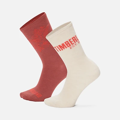 Women's 2-Pack Timberland® Floral Crew Sock