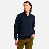 Men's Twisted Yarn Quarter-Zip Sweater