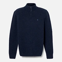 Men's Twisted Yarn Quarter-Zip Sweater