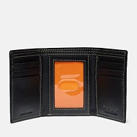 Men's Smooth Leather Trifold Wallet