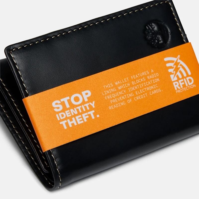 Men's Smooth Leather Trifold Wallet