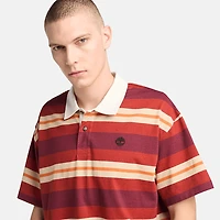 Men's Short-Sleeve Striped Rugby Polo