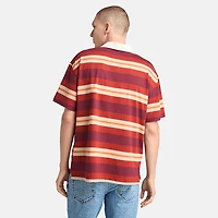 Men's Short-Sleeve Striped Rugby Polo