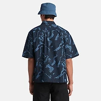 Men's Seersucker Graphic Resort Shirt