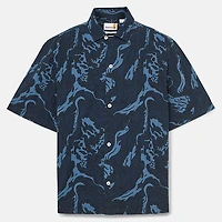 Men's Seersucker Graphic Resort Shirt