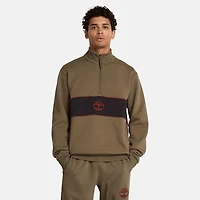Cut-and-Sew Quarter-Zip Sweatshirt