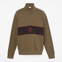 Cut-and-Sew Quarter-Zip Sweatshirt