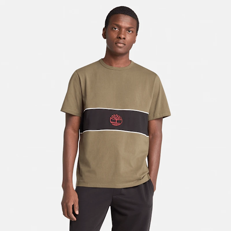 Cut-and-Sew Short-Sleeve T-Shirt