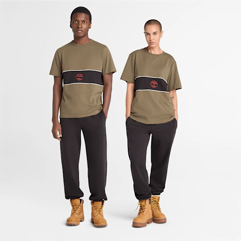 Cut-and-Sew Short-Sleeve T-Shirt