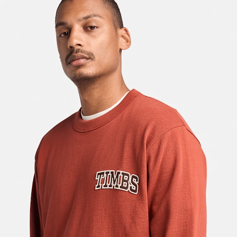 Men's Front Timbs Graphic Crew Neck Sweatshirt