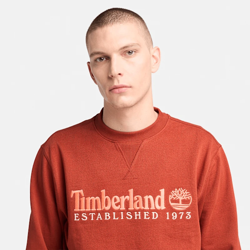 Men's Established 1973 Embroidered Logo Crew Neck Sweatshirt