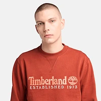 Men's Established 1973 Embroidered Logo Crew Neck Sweatshirt
