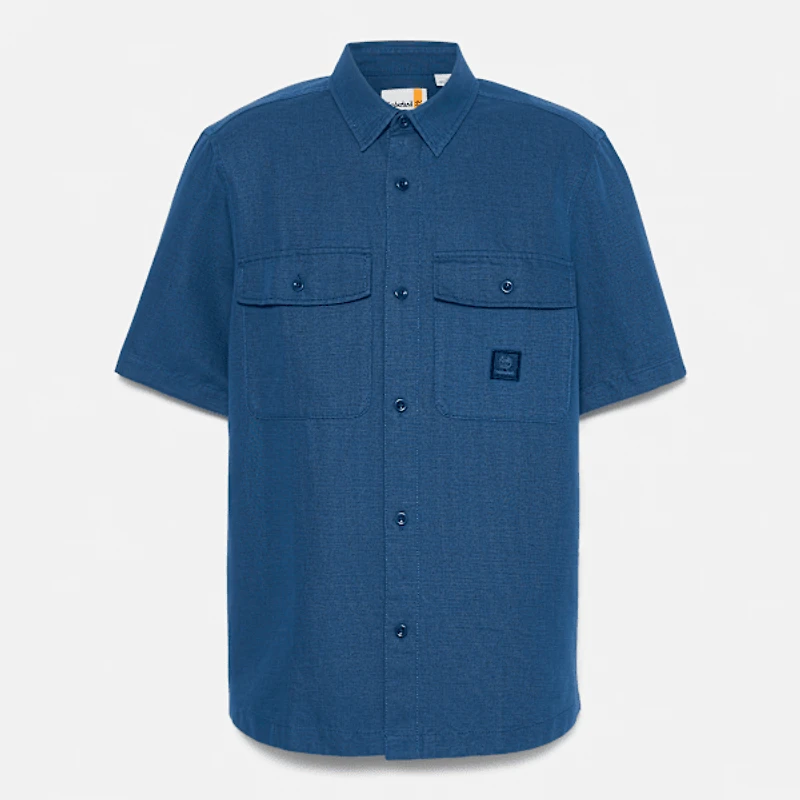 Men's Cotton Linen Utility Overshirt