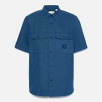 Men's Cotton Linen Utility Overshirt