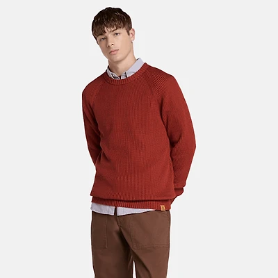 Men's Raglan Sleeve Ribbed Sweater