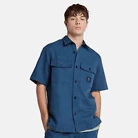 Men's Cotton Linen Utility Overshirt