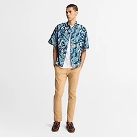 Men's Seersucker Graphic Resort Shirt