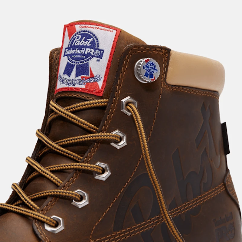 Men's Timberland PRO® and Pabst Blue Ribbon Gridworks 6" Soft Toe Waterproof Work Boot
