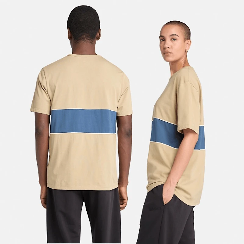 Cut-and-Sew Short-Sleeve T-Shirt