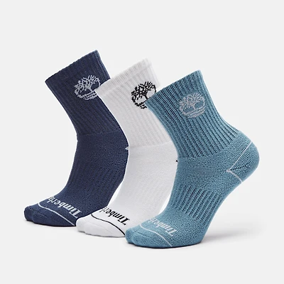 Kids' Bowden 3-Pack Tree Logo Full-Cushion Crew Sock