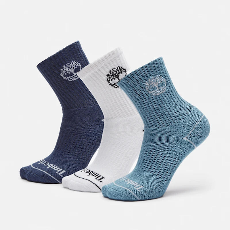 Kids' Bowden 3-Pack Tree Logo Full-Cushion Crew Sock