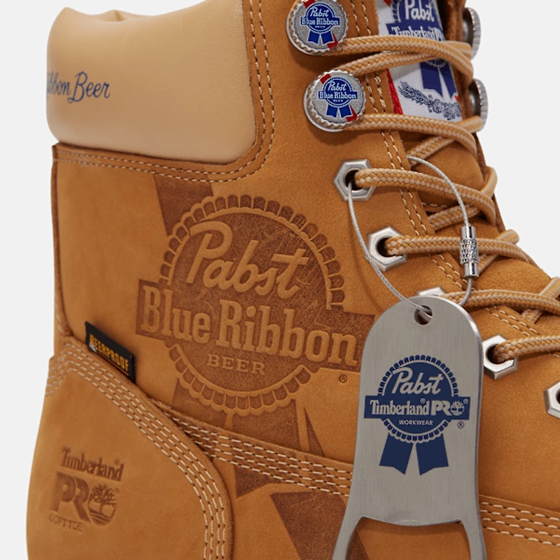 Men's Timberland PRO® and Pabst Blue Ribbon Direct Attach 6" Soft Toe Waterproof Work Boot