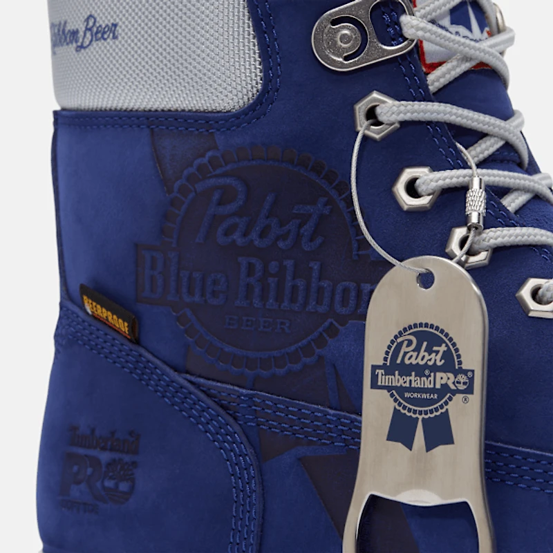 Men's Timberland PRO® and Pabst Blue Ribbon Direct Attach 6" Soft Toe Waterproof Work Boot