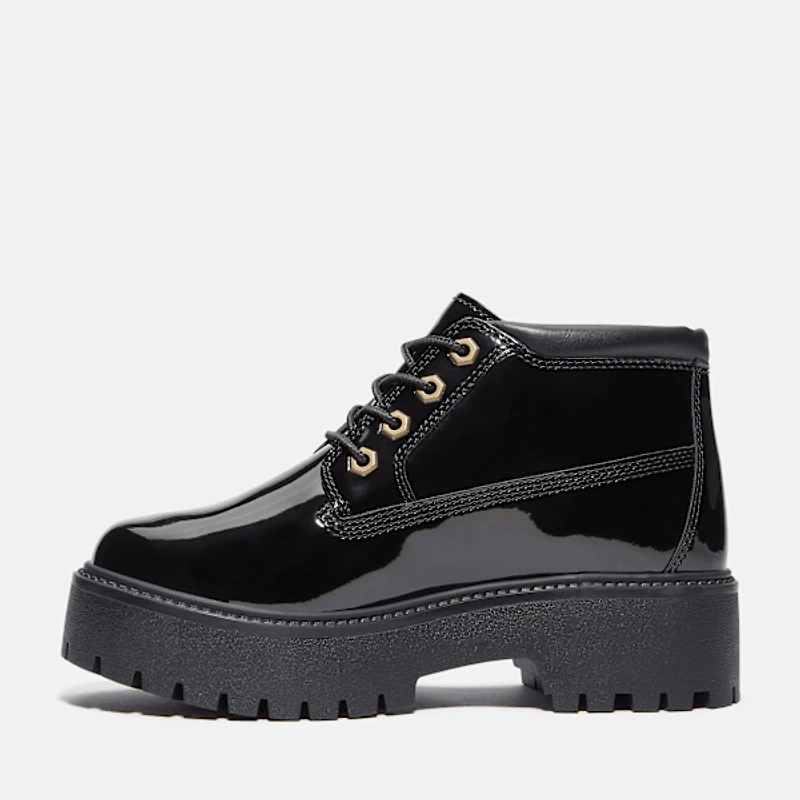 Women's Patent Leather Stone Street Platform Chukka