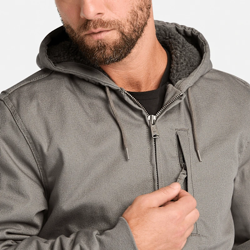 Men's Timberland PRO® Gritman Fleece-Lined Hooded Canvas Jacket