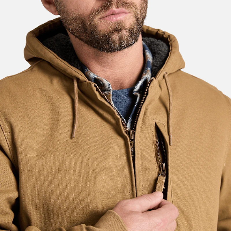 Men's Timberland PRO® Gritman Fleece-Lined Hooded Canvas Jacket