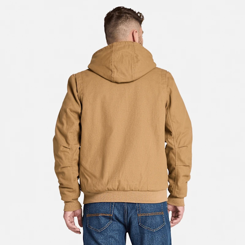 Men's Timberland PRO® Gritman Fleece-Lined Hooded Canvas Jacket