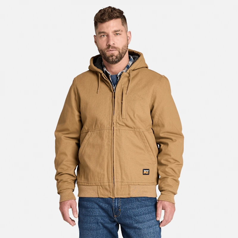 Men's Timberland PRO® Gritman Fleece-Lined Hooded Canvas Jacket