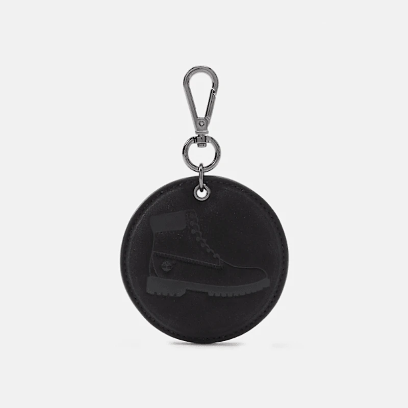 Round 2-Sided Leather Key Ring