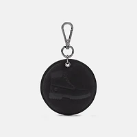 Round 2-Sided Leather Key Ring