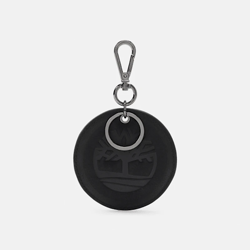 Round 2-Sided Leather Key Ring