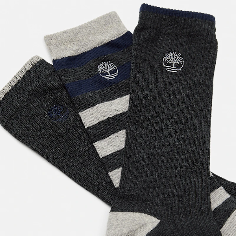 Men's Timberland® 3-Pack Craftsbury Striped Crew Sock