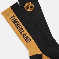 Men’s Timberland® 2-Pack Color-Block Logo Crew Sock