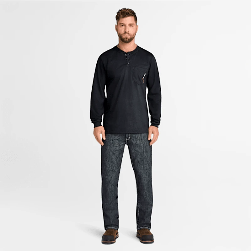 Men's Timberland PRO® Cotton Core Flame-Resistant Long-Sleeve Henley
