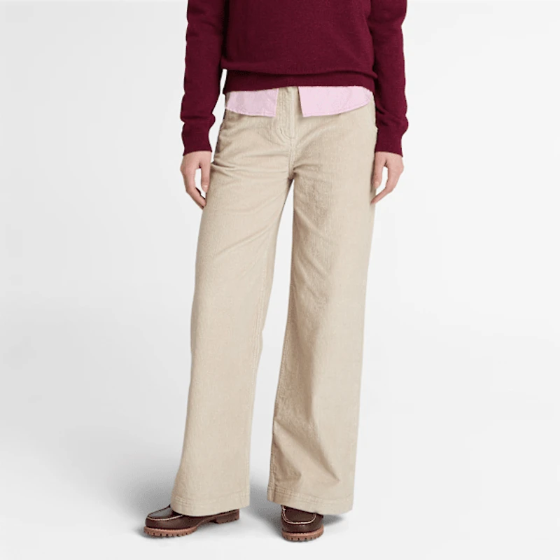 Women's Washed Corduroy Wide-Leg Pant
